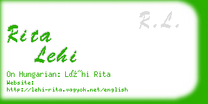 rita lehi business card